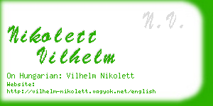 nikolett vilhelm business card